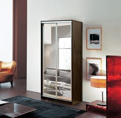 Шкаф-купе двухстворчатый «Мираж-15» (венге), ЛДСП, Фант-мебель, г. Волжск