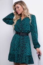 Платье "Мелания" (лео/грин) П7036 LT Collection