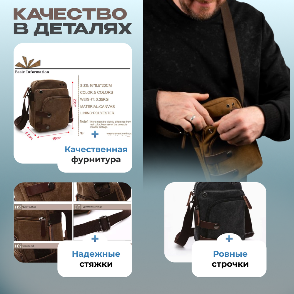 Мини-сумка Импульс - Хаки