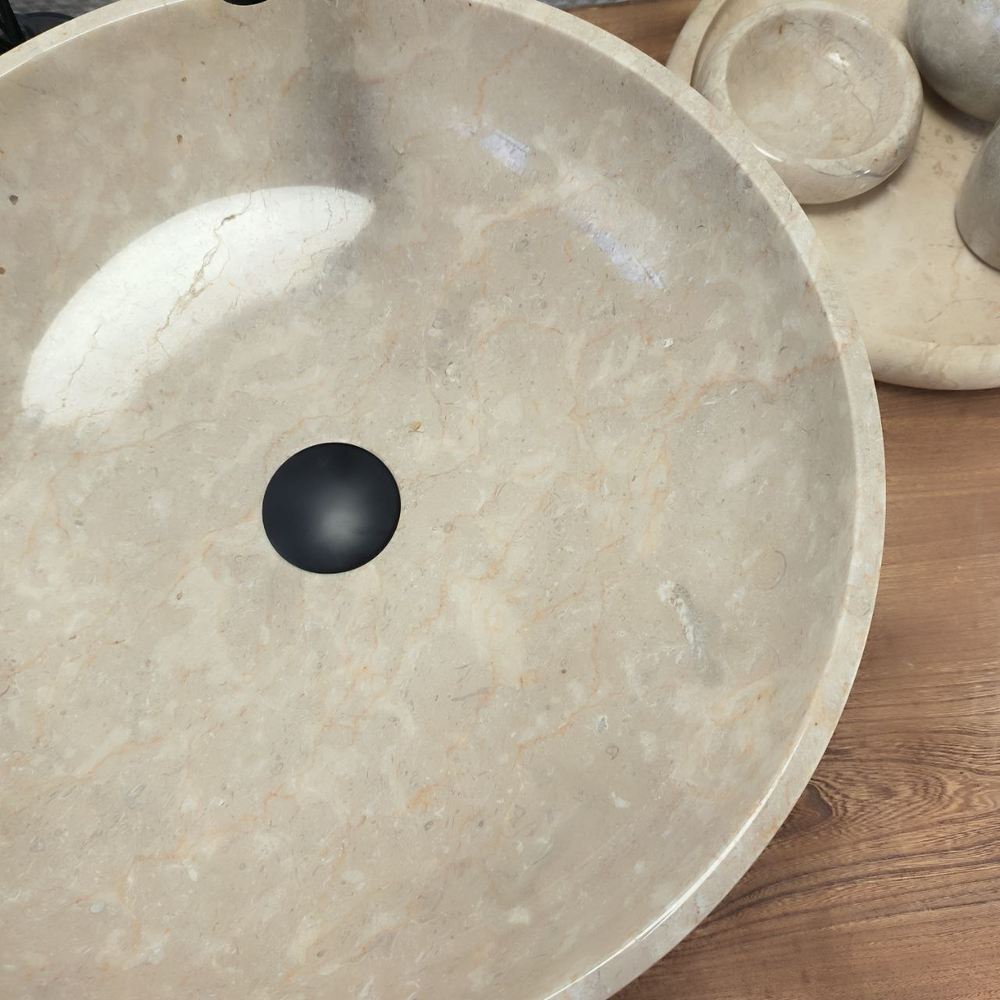Раковина из мрамора Donut Cream DM-62511 45*45*13 0119