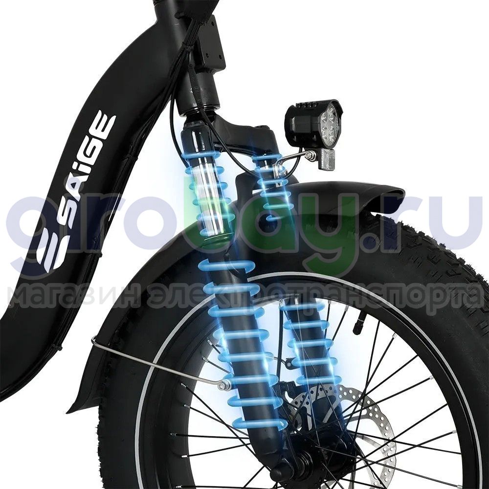 Электровелосипед Saige Shine S (48V/13Ah) - Белый фото №3