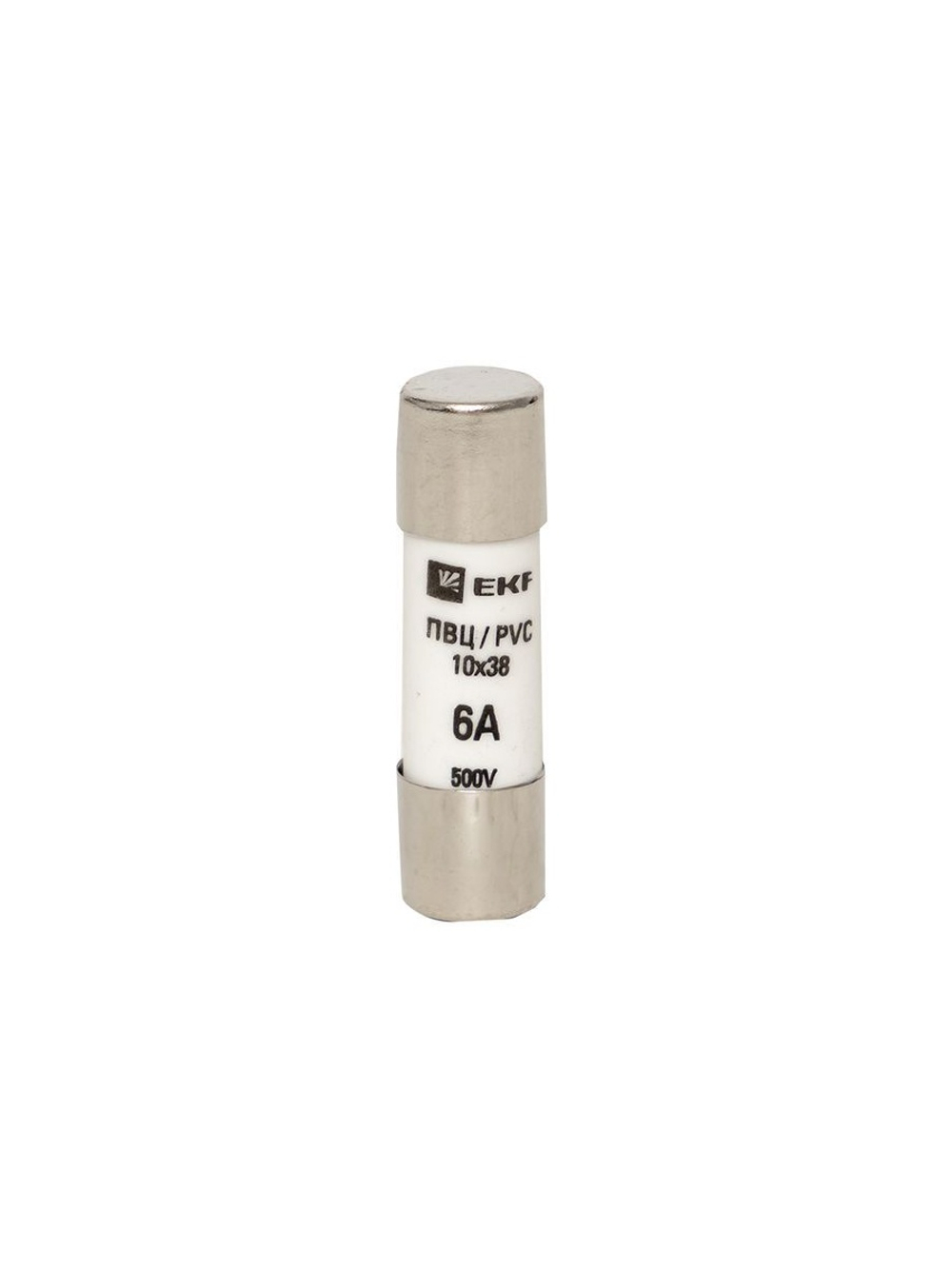 Вставка плавкая цилиндрическая ПВЦ 10х38 6А EKF pvc-10x38-6