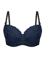 Красивый бюстгальтер Debora с чашками на тонком поролоне (Размер: 85D) (Цвет: темно-синий)