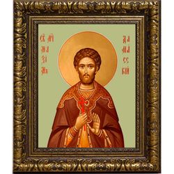 Максим Дамасский мученик. Икона на холсте.