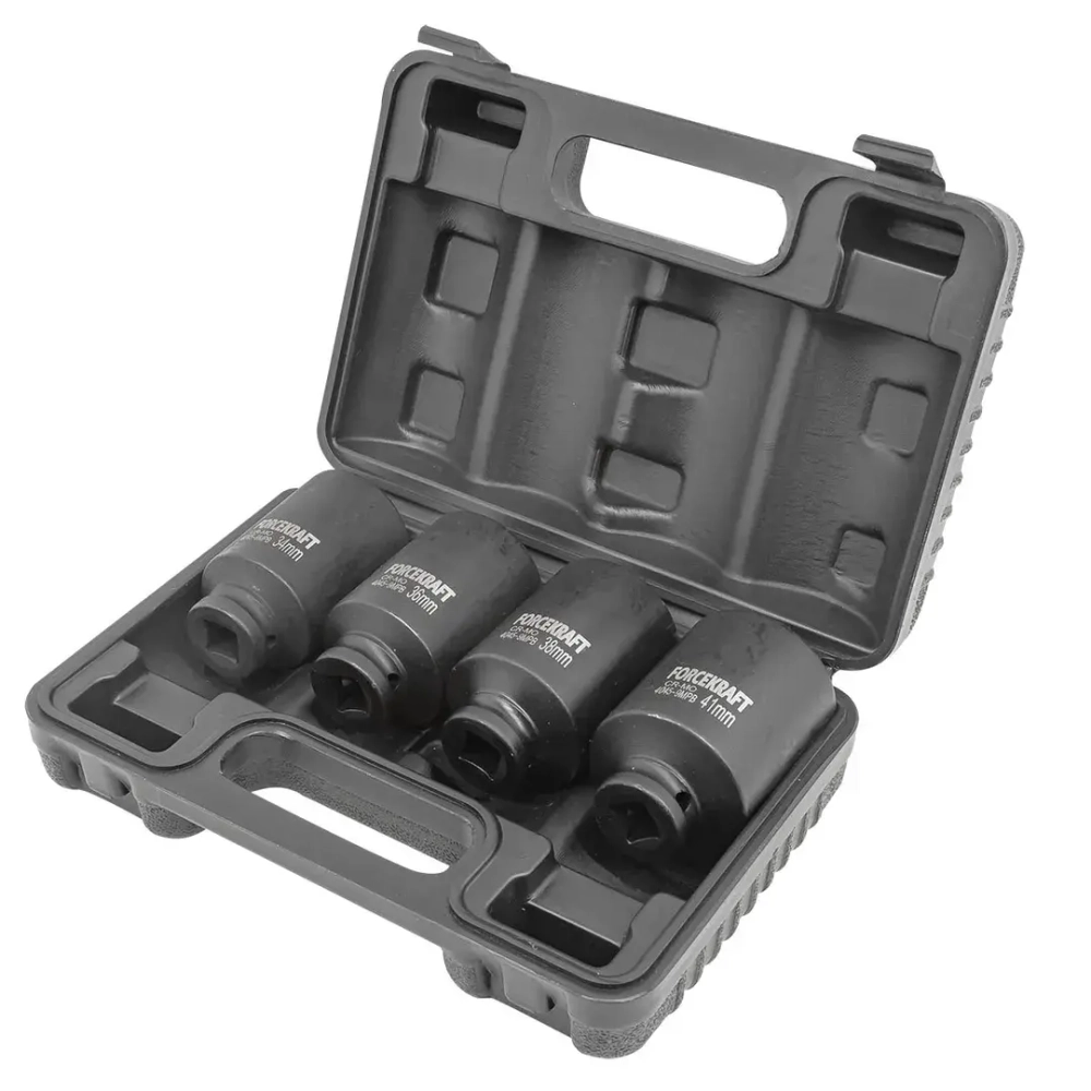 Головки ударные глубокие, набор 4пр., 1/2''(12гр.) FORCEKRAFT FK-4045-9MPB