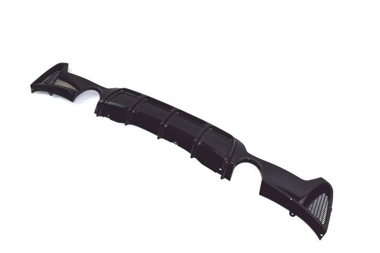 Диффузор заднего бампера глянцево - черный V.1 для BMW 4 F32 F33 F36 2013-2020 Coupe Cabrio Gran Coupe