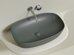 Умывальник чаша накладная овальная (цвет Антрацит Матовый) Element 610x385x140мм
