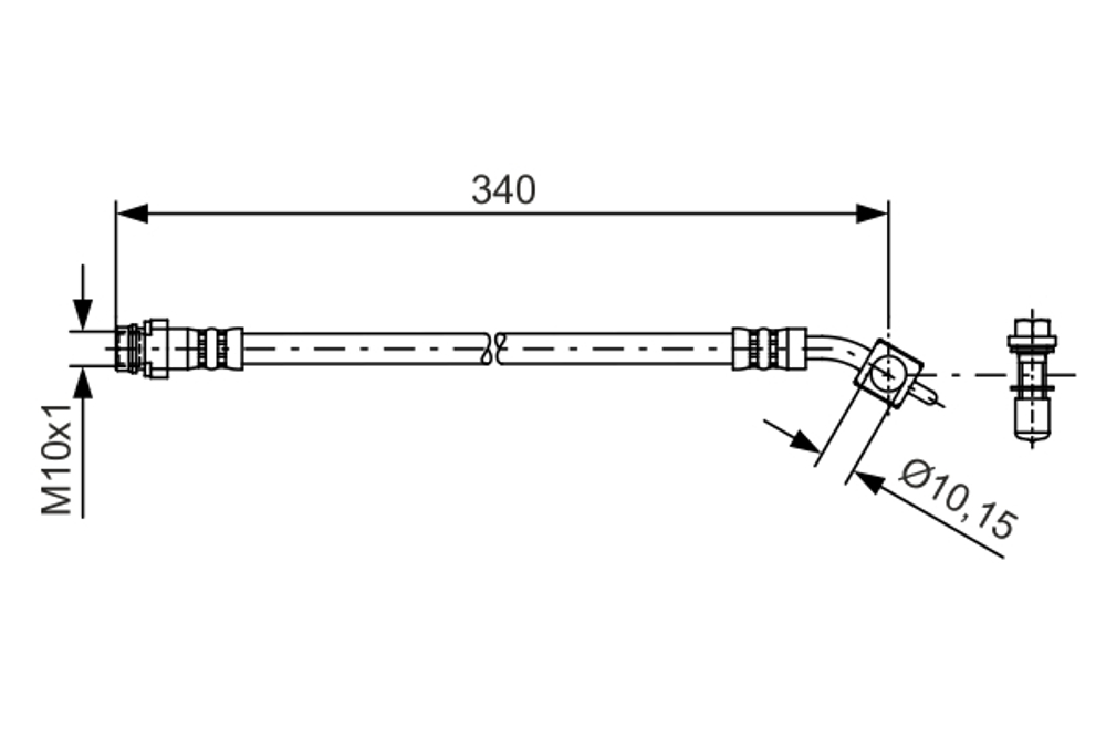 BOSCH - 1987481424-BOC - Brake Hose - Povrat artikla narucenog iz Njemacke nije moguc.