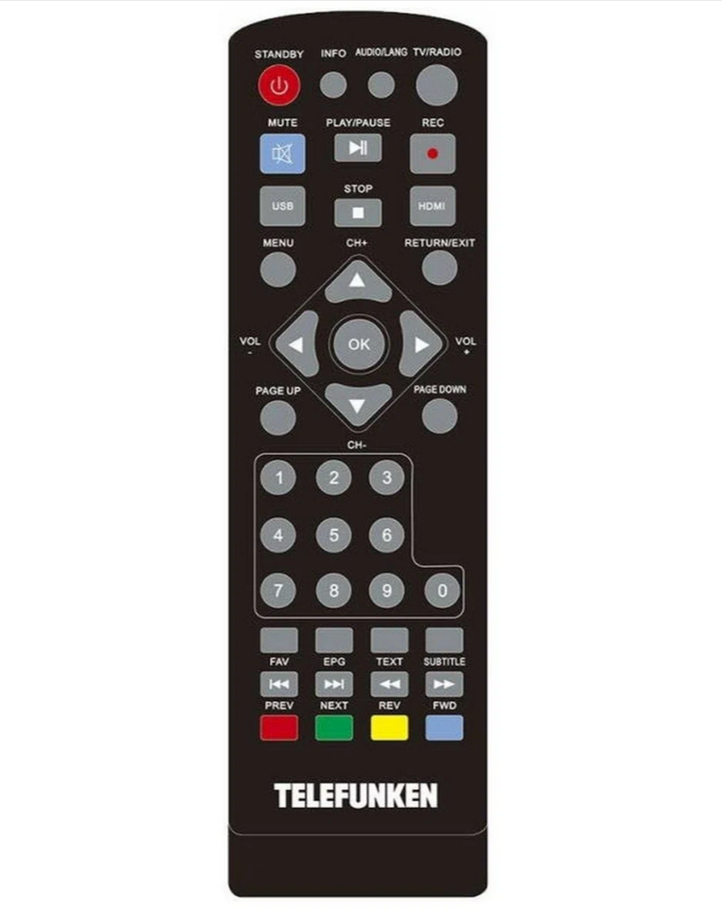 Пульт для ресивера Telefunken TF-DVBT252