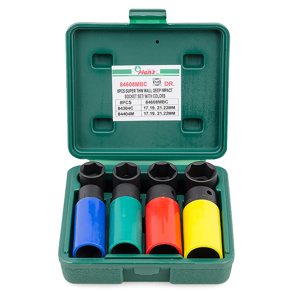 Набор ударных торцевых головок 1/2" Hans, 84608MBC