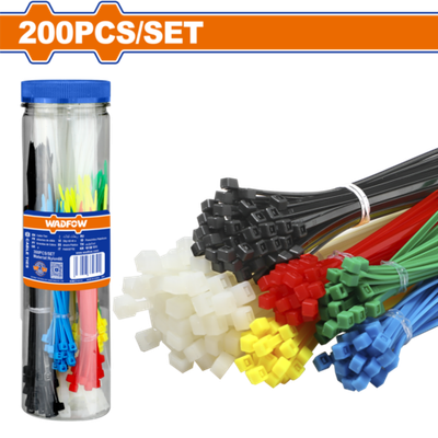 Кабельные стяжки 200 шт (35/70) WADFOW WTE85521