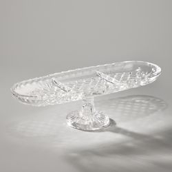 БЛЮДО НА НОЖКЕ ОВАЛЬНОЕ 3 СЕКЦИИ 39X14 СМ