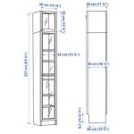 Книжный шкаф -  BILLY / OXBERG IKEA/ БИЛЛИ/ ОКСБЕРГ ИКЕА,40х30х237 см,  черный