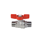 Кран шаровой латунь хром R253D Ду 10 Ру42 НР бабочка красная Giacomini R253X002