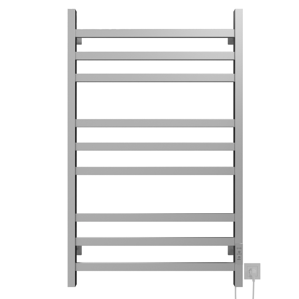 Полотенцесушитель MIXLINE FAVORITE  80х50 г2 (таймер,499 Вт,9 перекладин) электрический МАТОВЫЙ ХРОМ