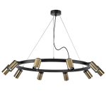 LR020310 Люстра RULLO 10х50W GU10 ЧЕРНЫЙ/БРОНЗА (571020+214431-10)