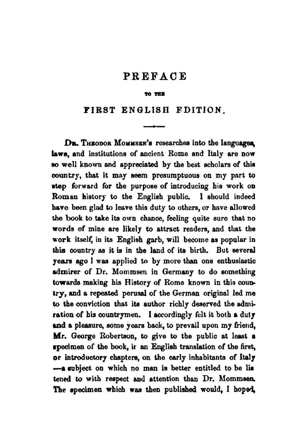 The history of Rome. Translated with the author's sanction and additions. Vol. 1 | Théodor Mommsen