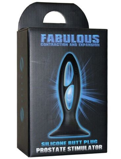 Чёрный анальный массажёр из силикона - 12 см. (Цвет: черный)