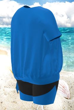 Купальный костюм 17240-17177 бирюзово-синий