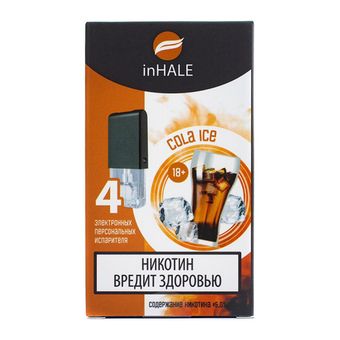 Картридж INHALE 2% HARD (упаковка - 4 шт) Кола Лёд - Cola Ice