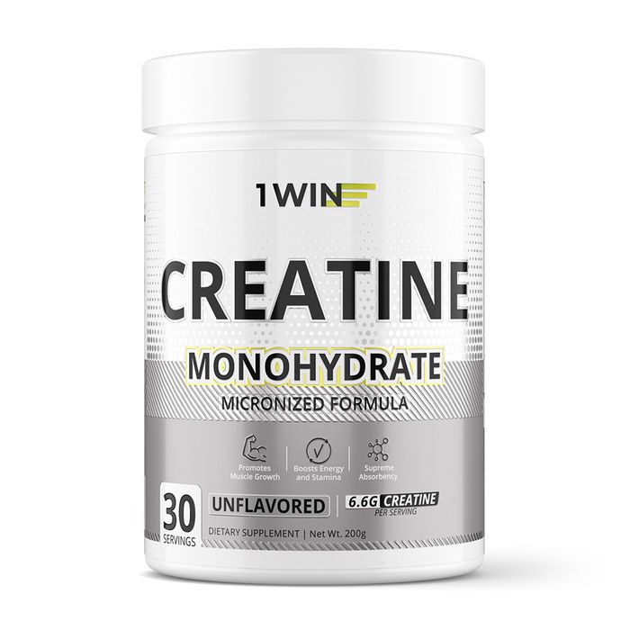 Креатин, Creatine Monohydrate, Unflavoured, 1Win, 200 г