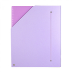 Папка архивная Alingar, A4, 330*250 мм, пластик, 1500 мкм, на резинке с 4 файлами, сиреневый