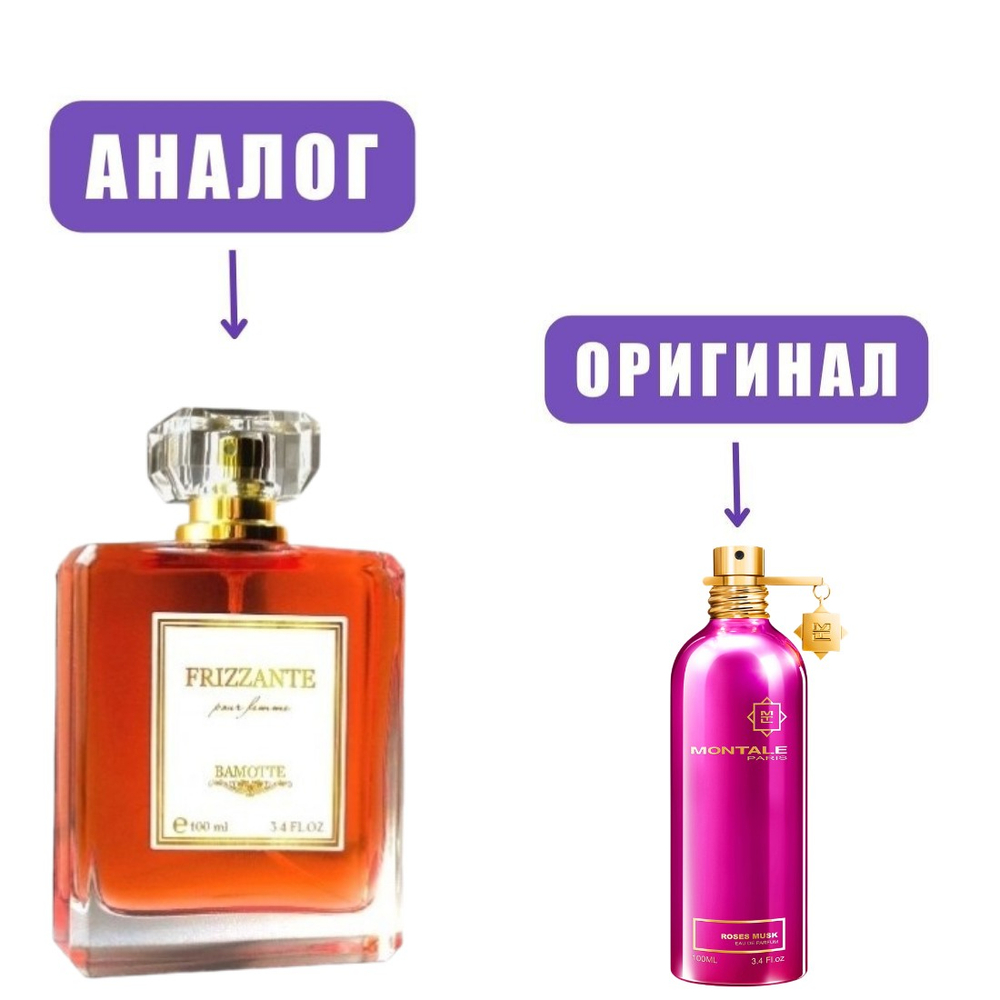 Парфюм BAMOTTE Frizzante edP 100 мл для женщин — элегантный флакон с свежим фруктово‑цветочным ароматом, аналог люксовой парфюмерии.