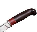 Нож кузница Семина Пуукко, ст.VG -10,мельхиор,стаб.кар.бер.,черное дерево