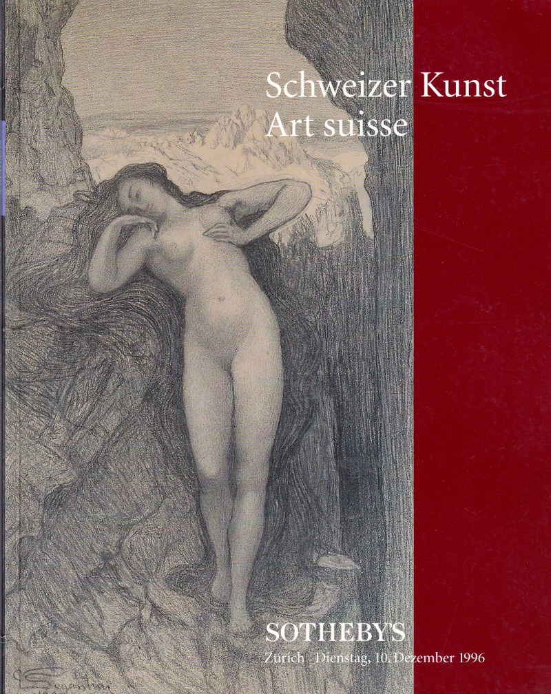 Каталог аукциона Sotheby's, Цюрих, Швейцарское искусство от 10 декабря 1996 года
