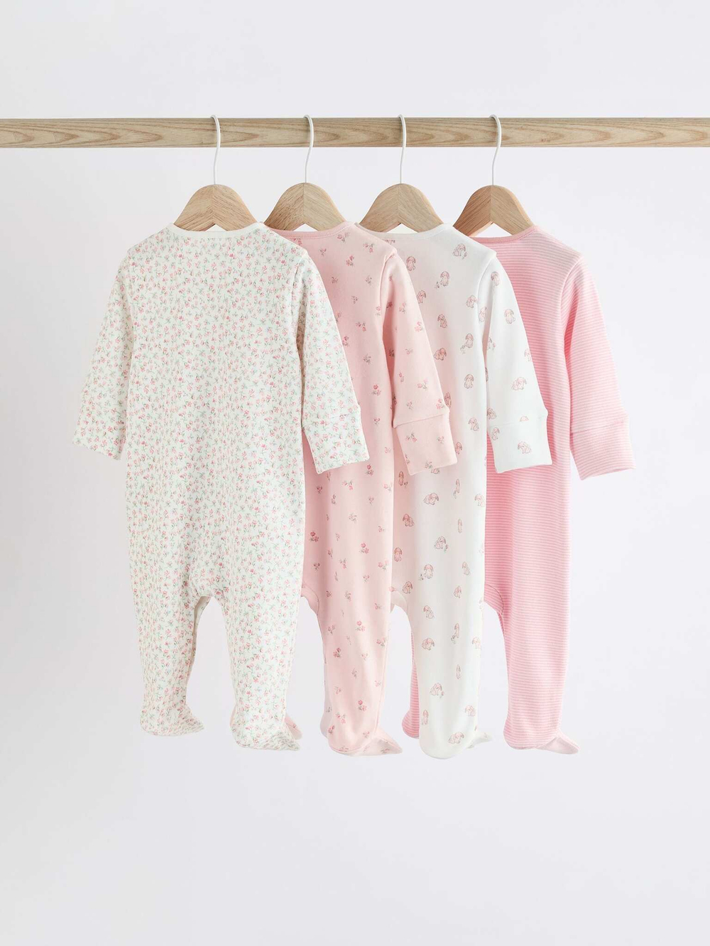 Комбинезон / Cлип для малышей Next K79-420, 4 шт., Молочный, Белый, Розовый