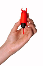 Красный вибростимулятор Devol Mini Vibrator - 8,5 см.