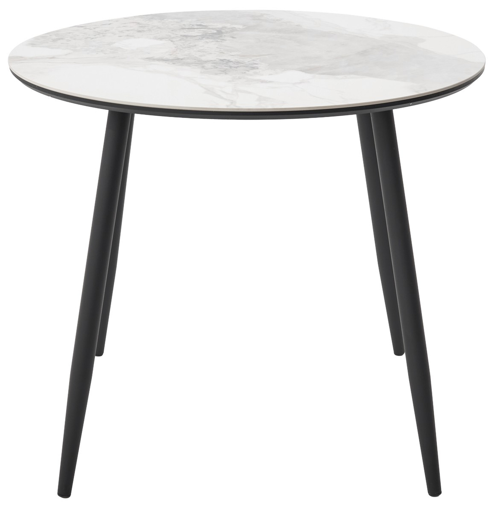 Стол М-City DISAUR Милтон D89 Пандора (Pandora Light 122 Bg), керамика, Черный каркас