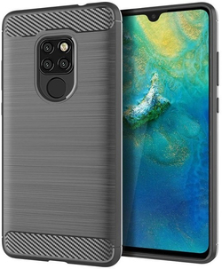 Чехол для Huawei Mate 20 цвет Gray (серый), серия Carbon от Caseport