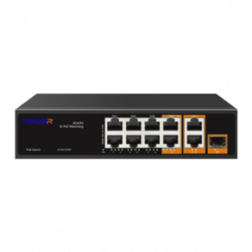 TR-NS13111S-120-8PoE - Неуправляемый коммутатор TRASSIR с 6 FE PoE портами