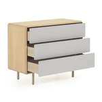 Комод Anielle из массива ясеня с тремя ящиками 98,9 x 78 см