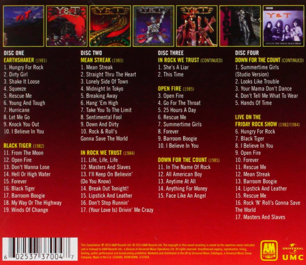 Y&T / Earthquake - The A&M Years 1981-1985 (4CD)
