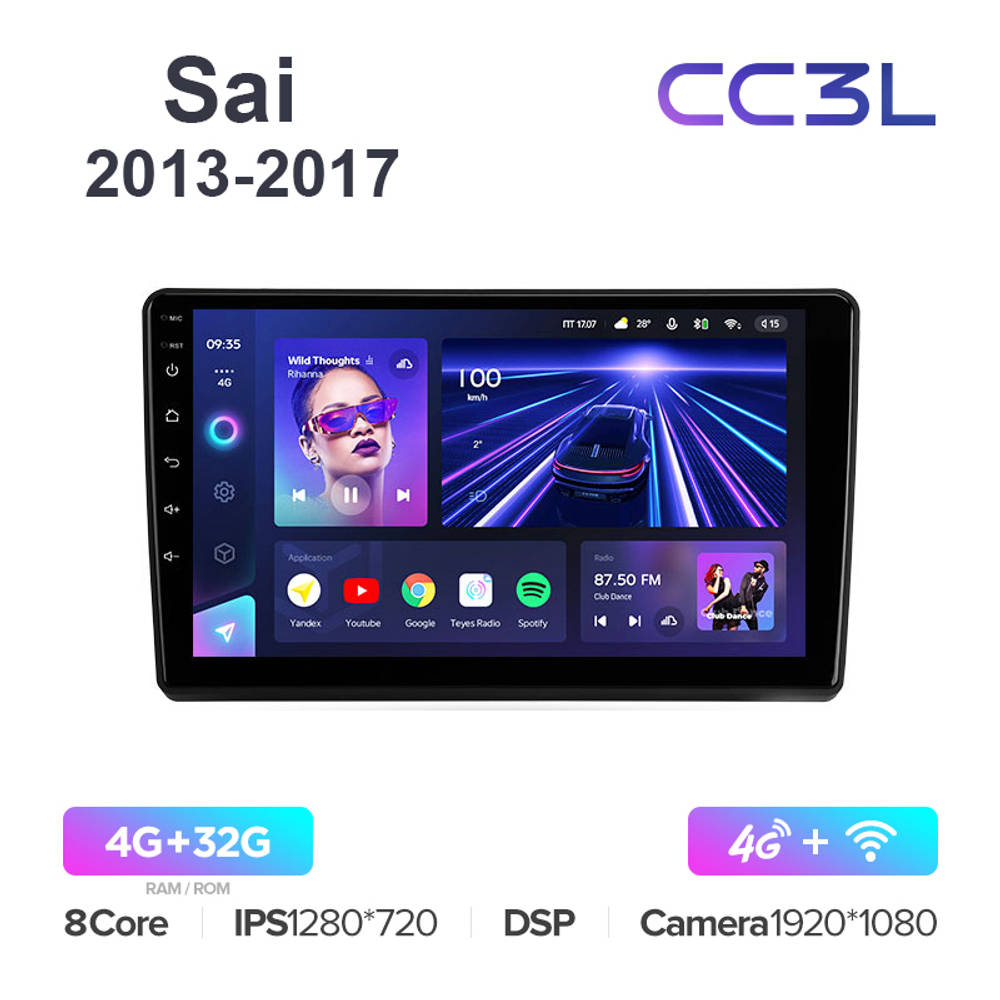 Teyes CC3L 9"для Toyota Sai 2013-2017
