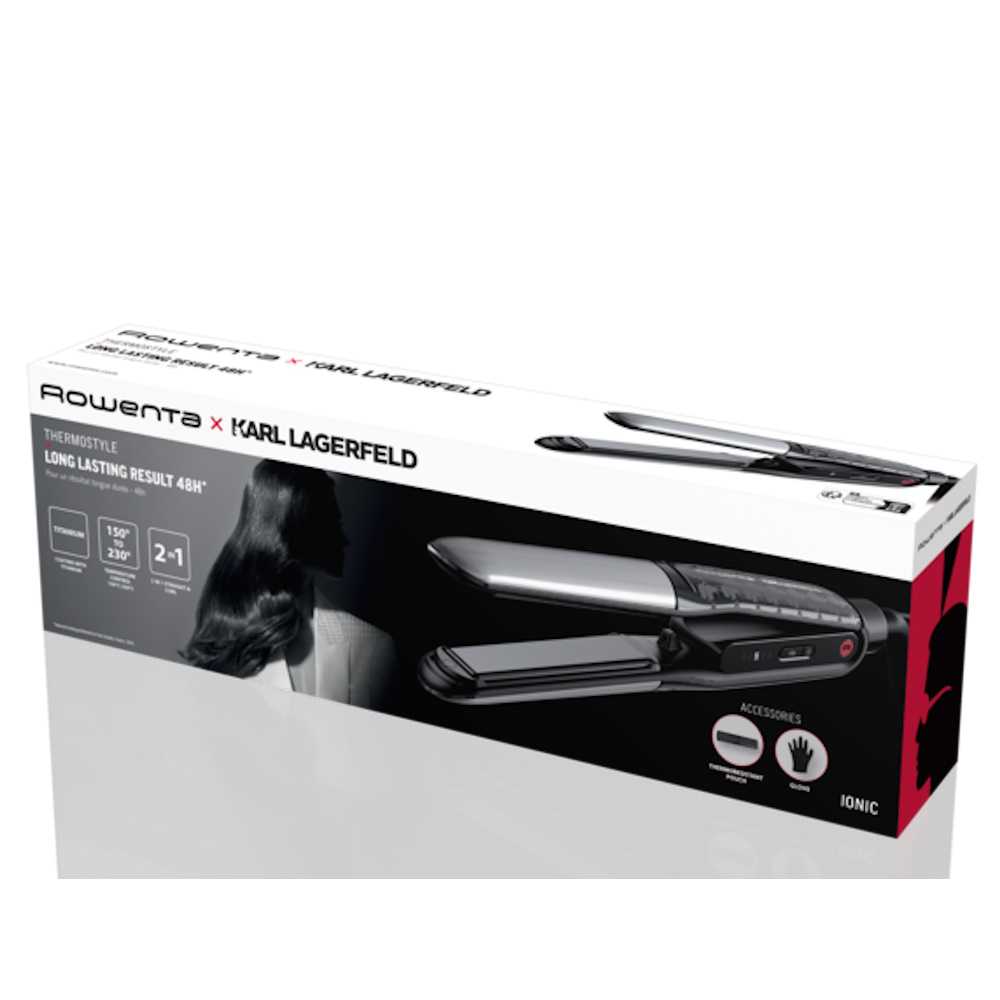 Выпрямитель для волос Rowenta Karl Lagerfeld Thermostyle SF712LE0 2 в 1