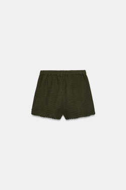 ZARA КОМБИНИРОВАННЫЕ ШОРТЫ КРЮЧКОМ, ХАКИ