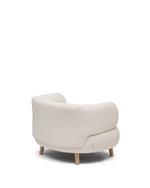 Кресло Luisa из экрю-букле с ножками из массива бука, 90 см