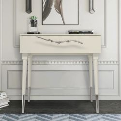 Консоль Арт Колор matte Стайл Сильвер Кремовый белый матовый