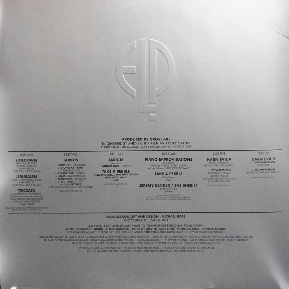 Emerson Lake & Palmer / Welcome Back, My Friends, To The Show That Never Ends - Ladies And Gentlemen (3LP)