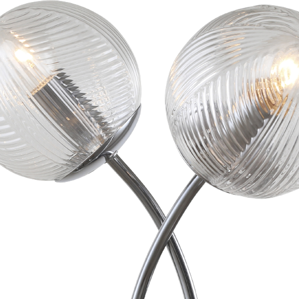 Настенный светильник 2x40Вт Е14, металл/стекло, хром, плафон прозрачный