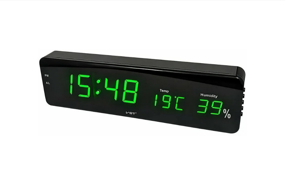 Часы VST-805S-4 зеленое свечение