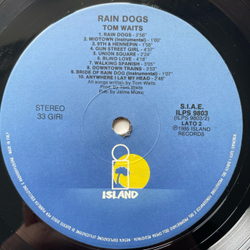 Винтажная виниловая пластинка LP Tom Waits Rain Dogs (Италия 1985)
