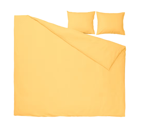 НАТТСВАРМАРЕ NATTSVARMARE Декоративный Пододеяльник и 2 наволочки, 200x200/50x60 см, желтый