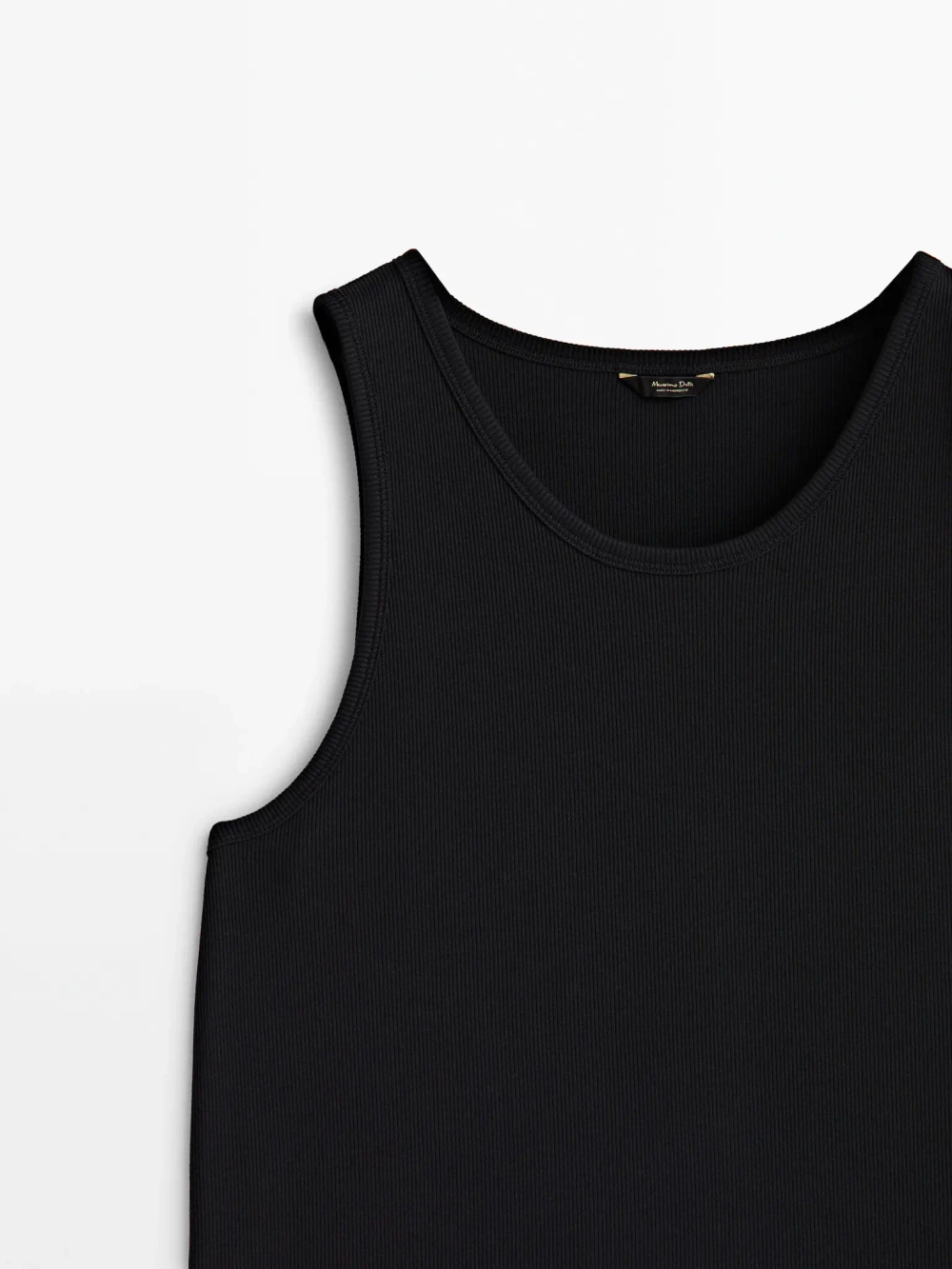 Massimo Dutti ТОП БЕЗ РУКАВОВ, ЧЕРНЫЙ