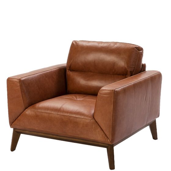 Кресло Angel Cerda KF1016-1P, коричневая кожа