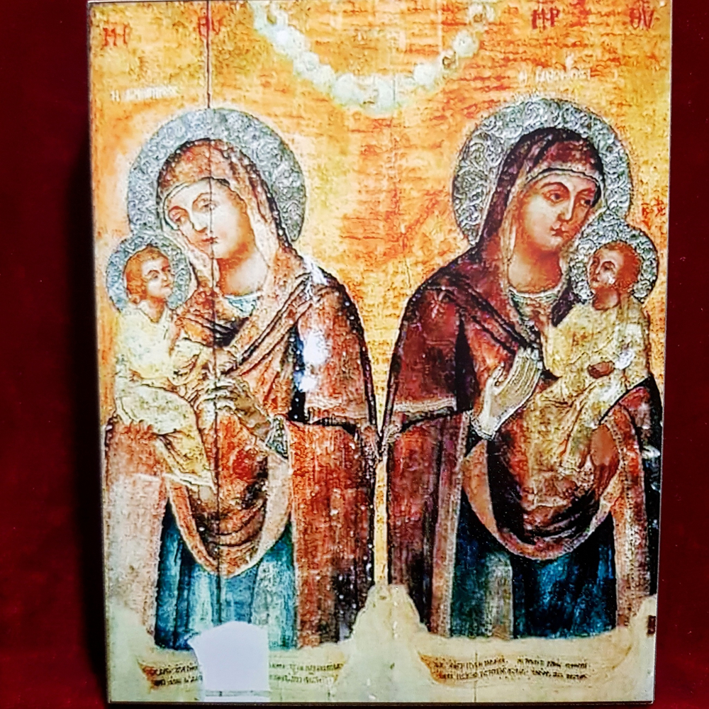 Быстрослышащая и Быстроотвечающая икона Божией Матери деревянная на левкасе