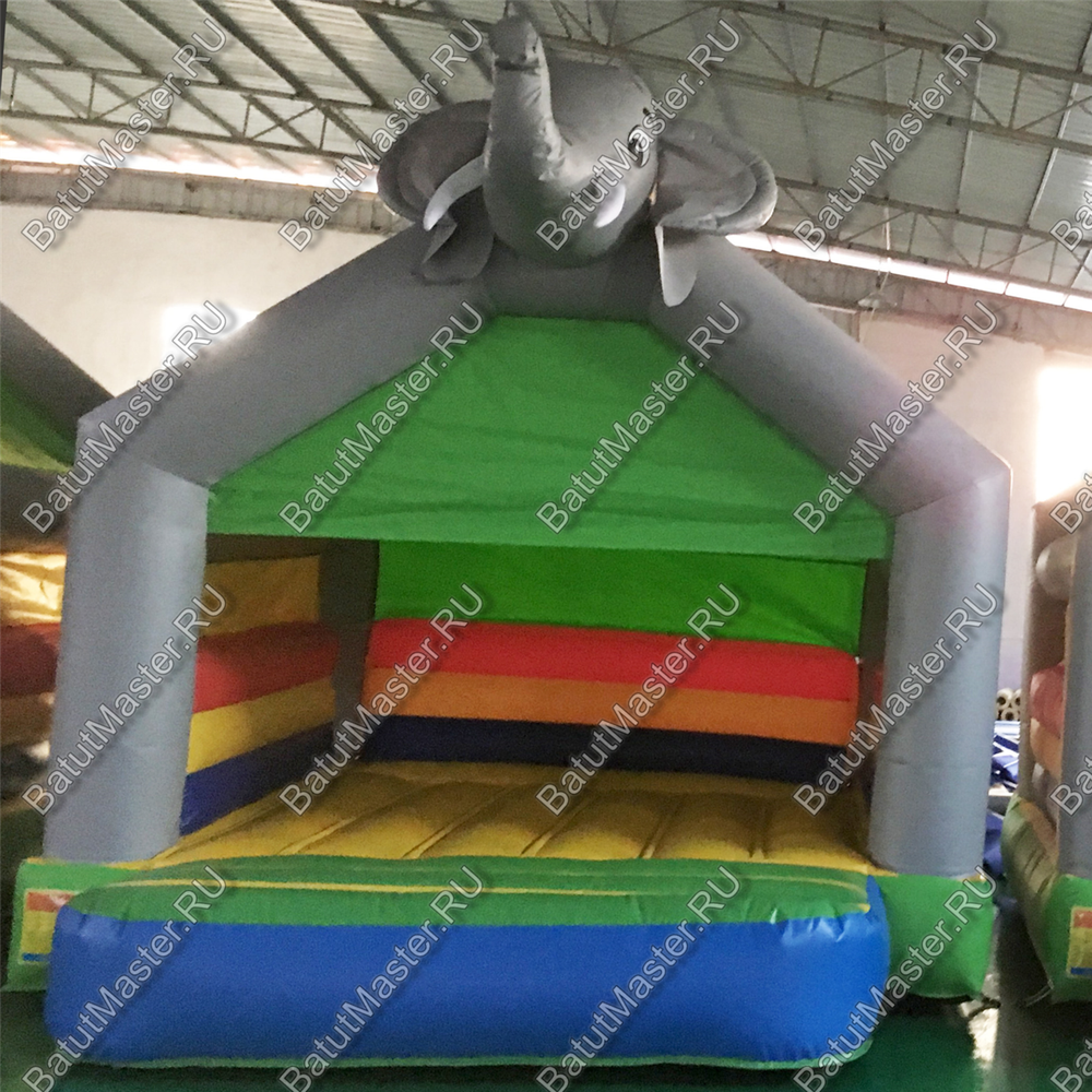 Коммерческий наддувной батут "Слоник - мой друг", 4,5*4,5*3,5 м